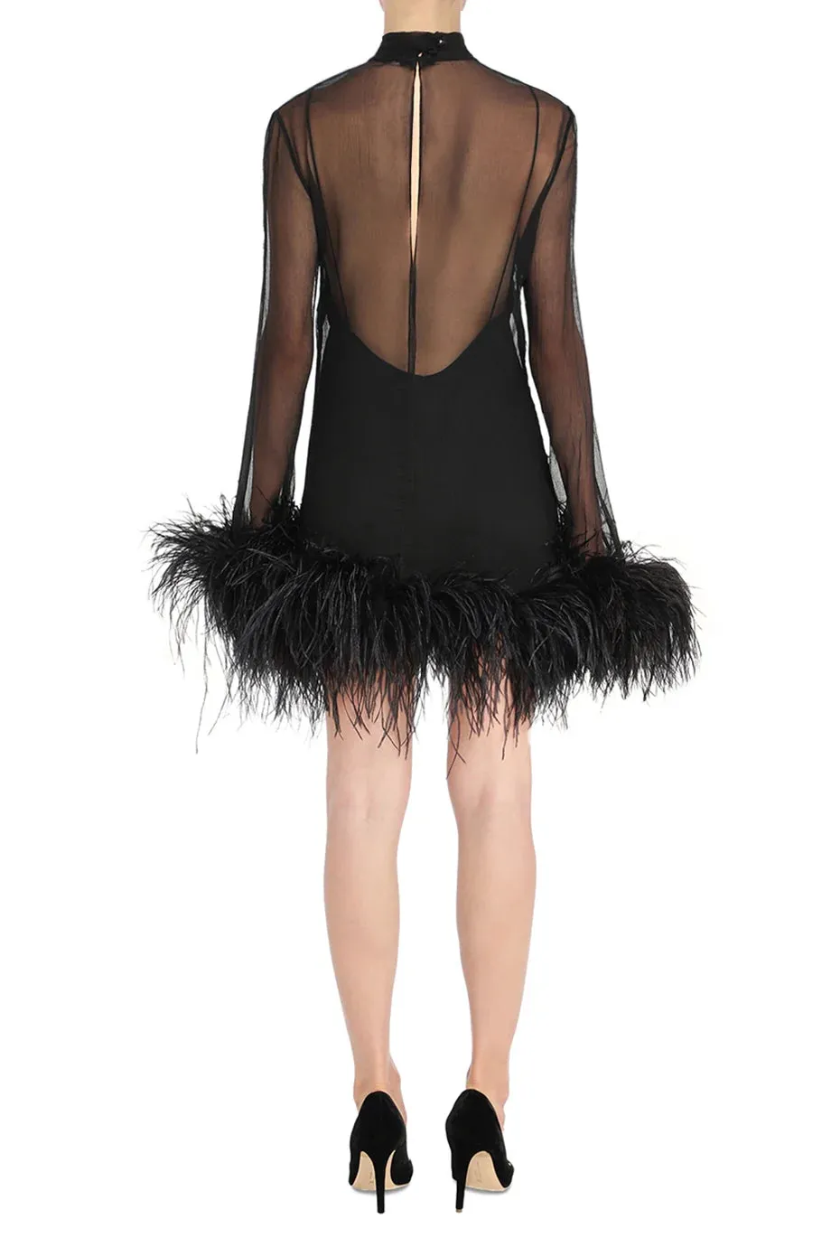 Gina Spirito Sheer Feather Dress