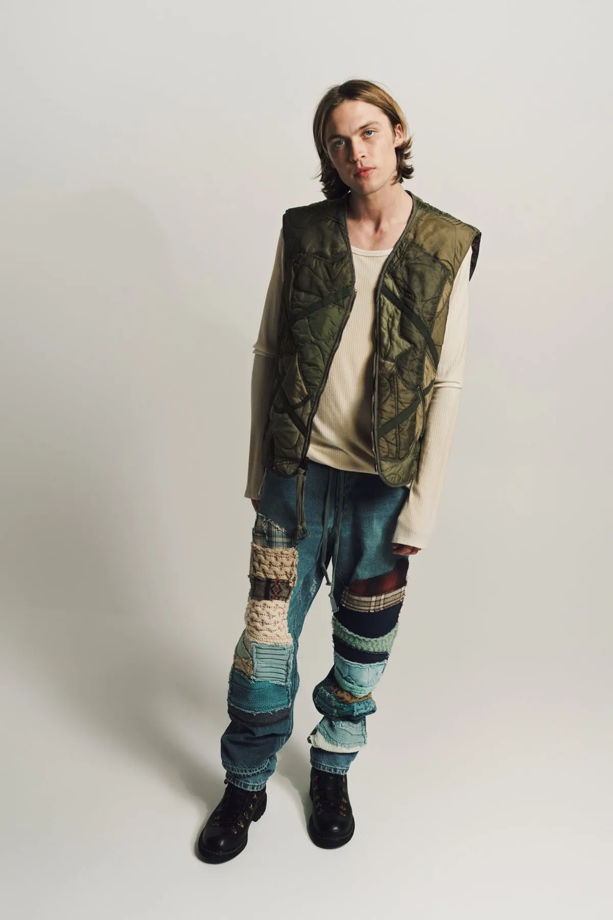 GREG LAUREN | PATCHWORK PUFFER VEST