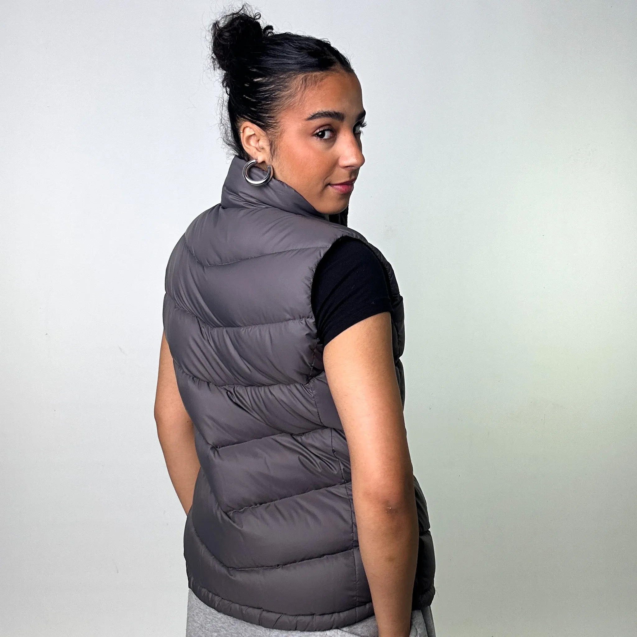 Grey The North Face Nuptse 700 Puffer Jacket Gilet (L)