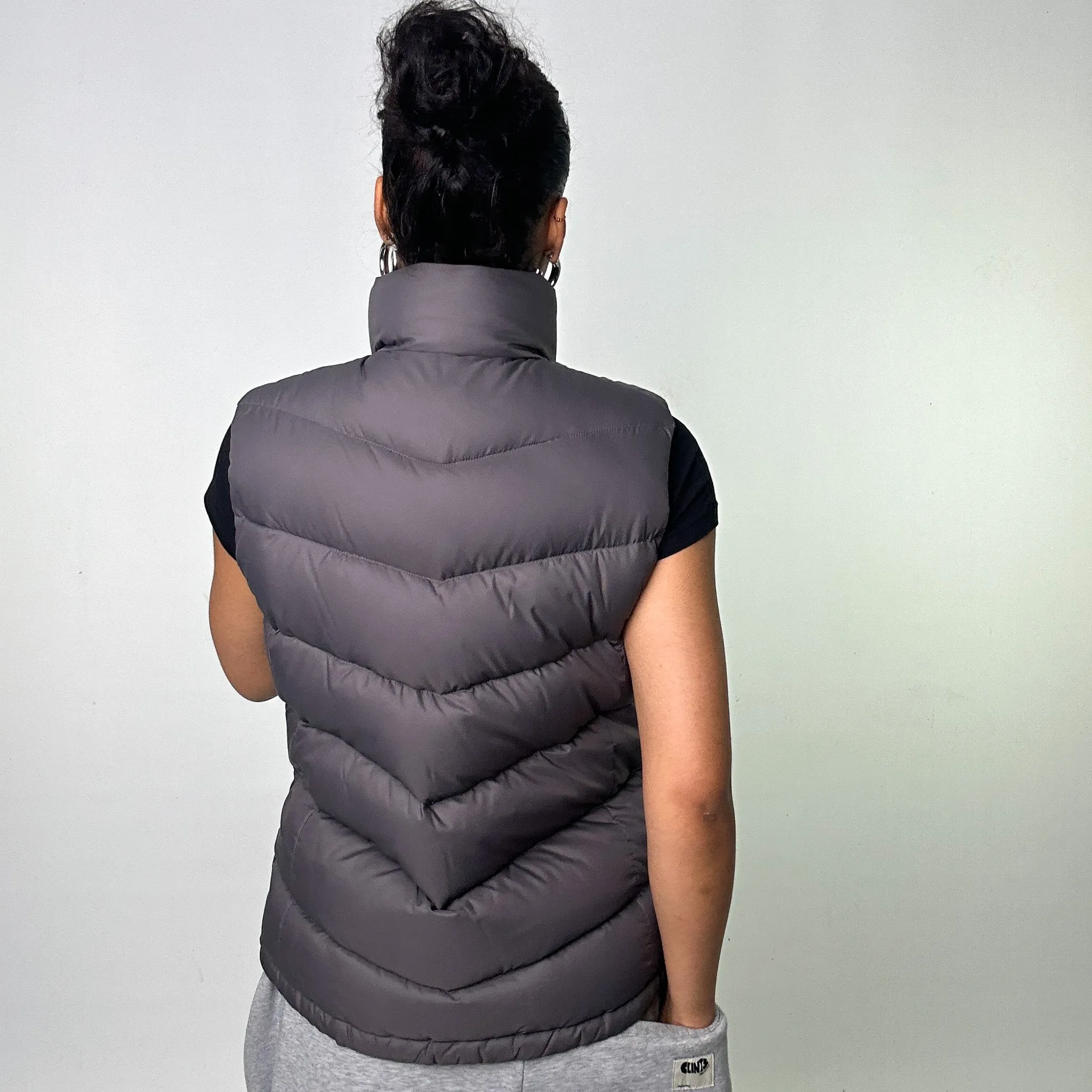 Grey The North Face Nuptse 700 Puffer Jacket Gilet (L)