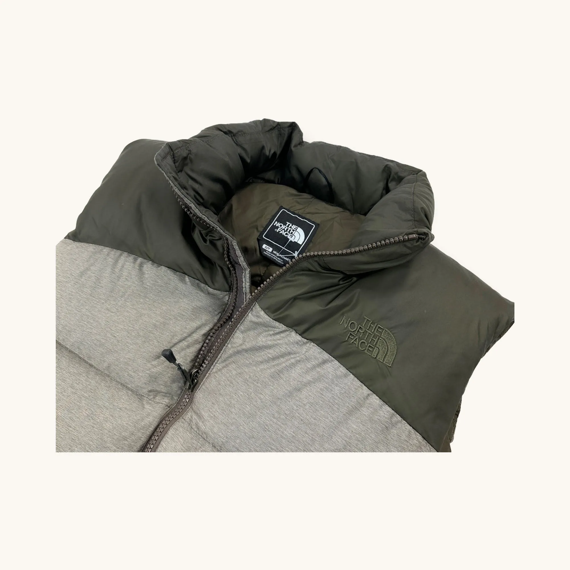 Grey The North Face Nuptse 700 Puffer Jacket Gilet (S)