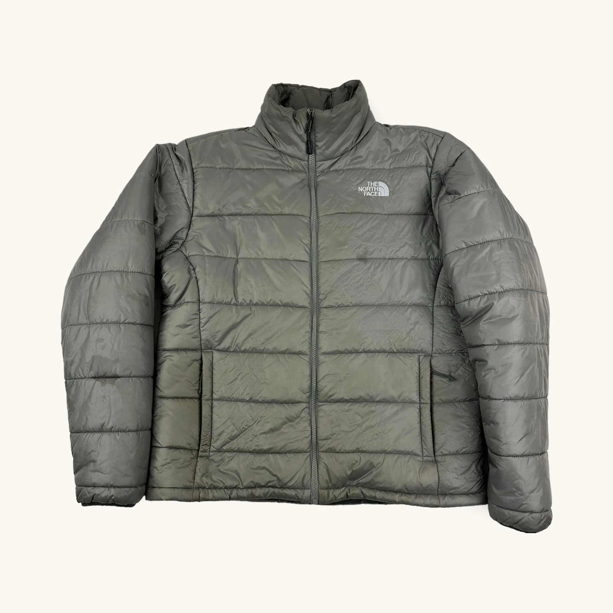 Grey The North Face Puffer Jacket Coat (M)