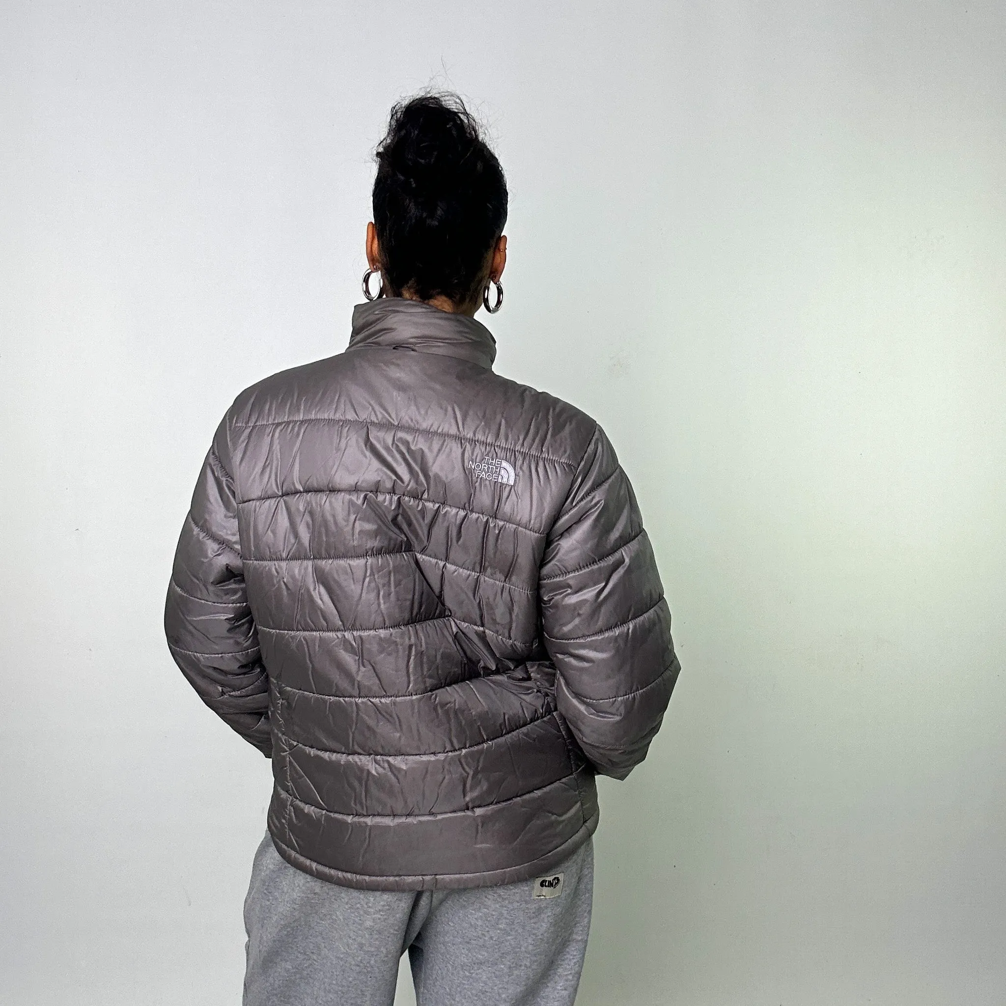 Grey The North Face Puffer Jacket Coat (M)