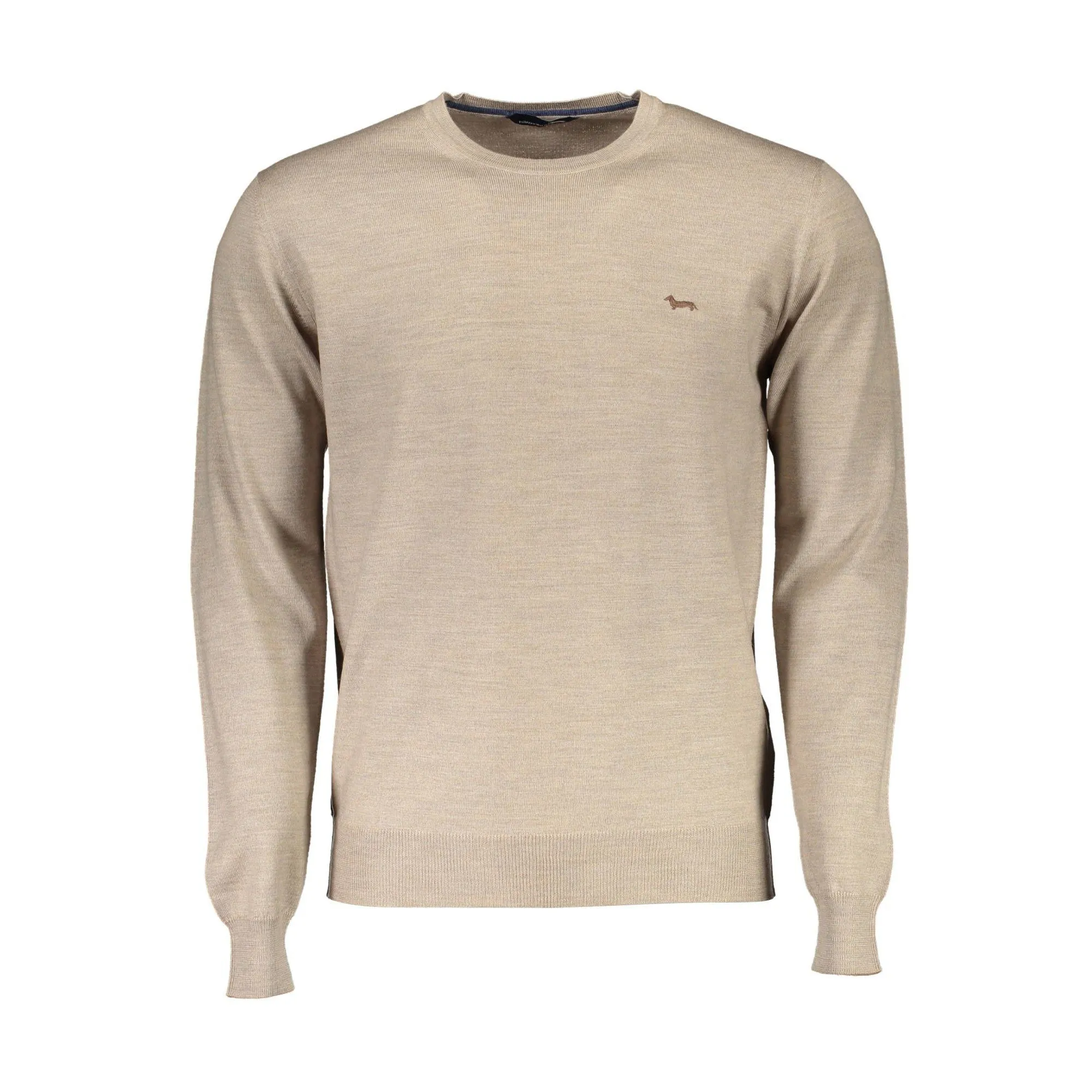 Harmont & Blaine Beige Wool Crew Neck Luxury Sweater