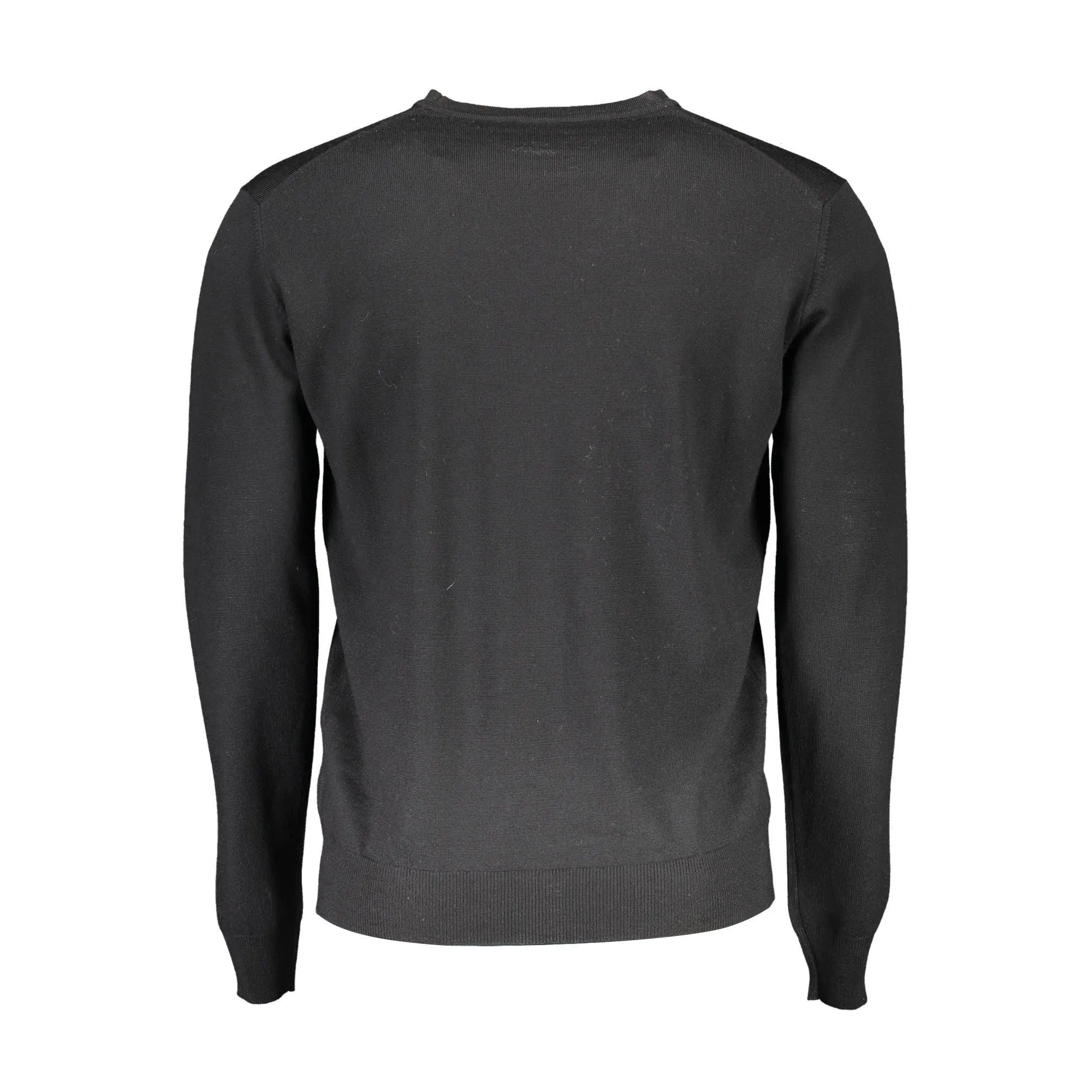 Harmont & Blaine Elegant Crew Neck Wool Sweater in Black