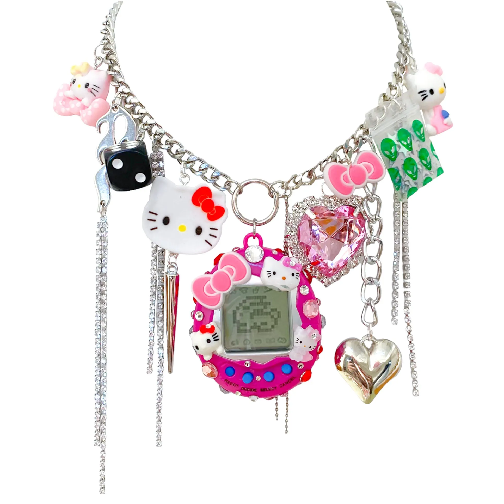 Hello Kitty Cyber Pet Charm Necklace