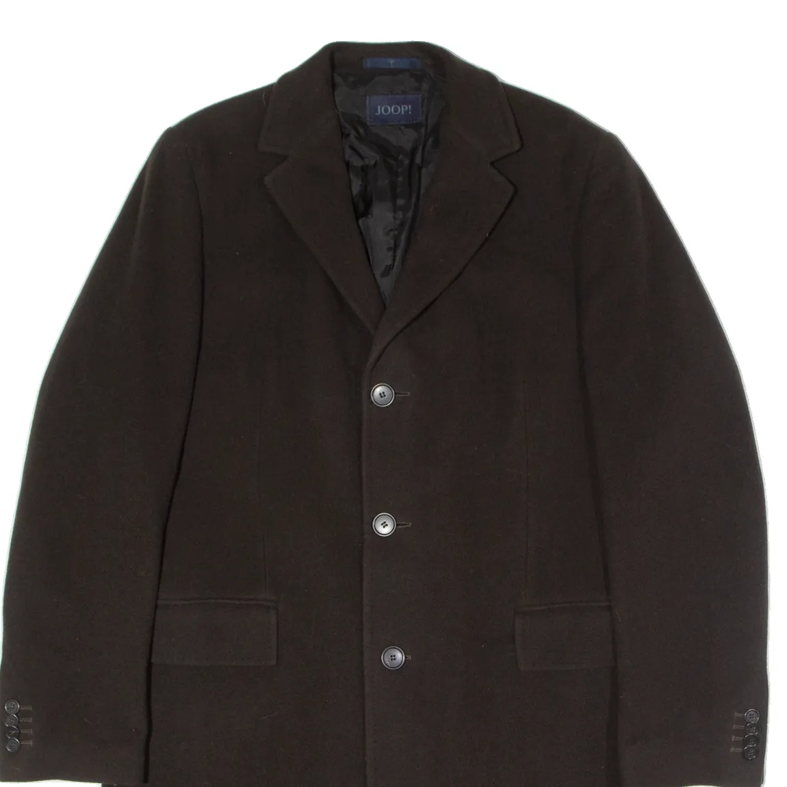 JOOP! Mens Overcoat Coat Brown Wool L