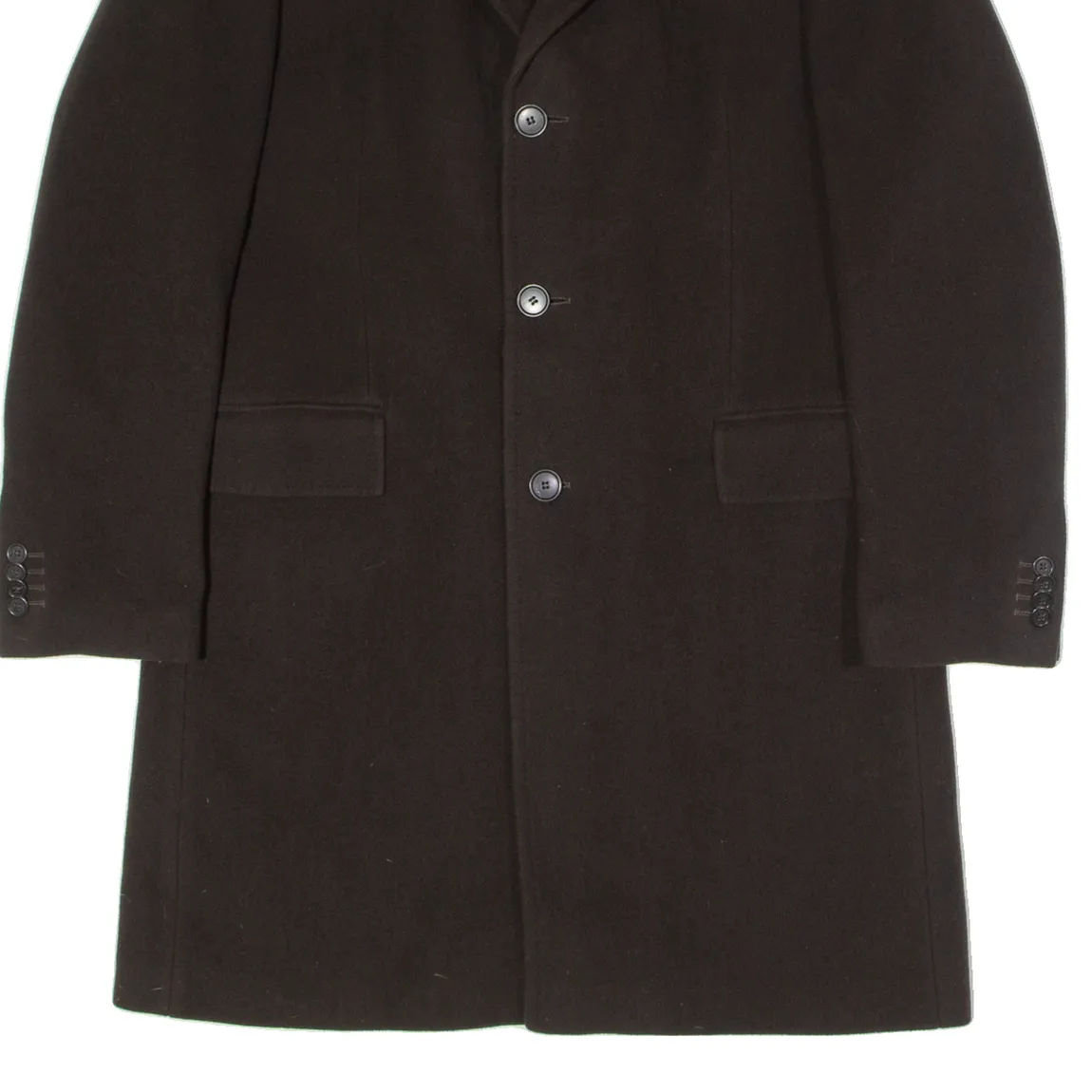 JOOP! Mens Overcoat Coat Brown Wool L