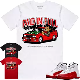 Jordan 12 Cherry 12s Shirt to Match - RED PAID