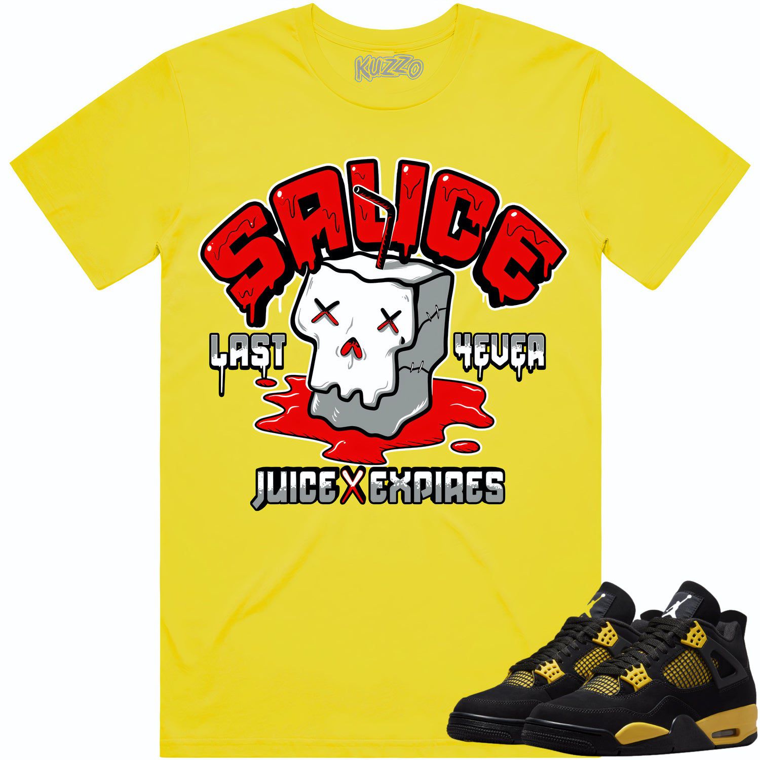 Jordan 4 Thunder 4s Shirt to Match - RED SAUCE