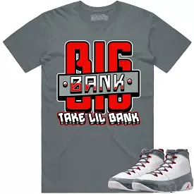 Jordan 9 Fire Red 9s Shirt to Match - RED BIG BANK