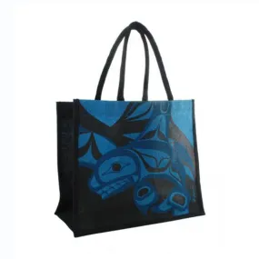 Jute Tote Bag | Killer Whale by Bill Helin