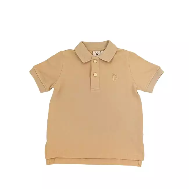 Karibou Kids Polo T-Shirt - Sand Dune