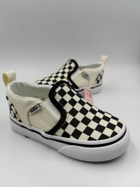 Kids Vans Checker Checkerboard Canvas Baby Trainers Shoes Slip On Strap