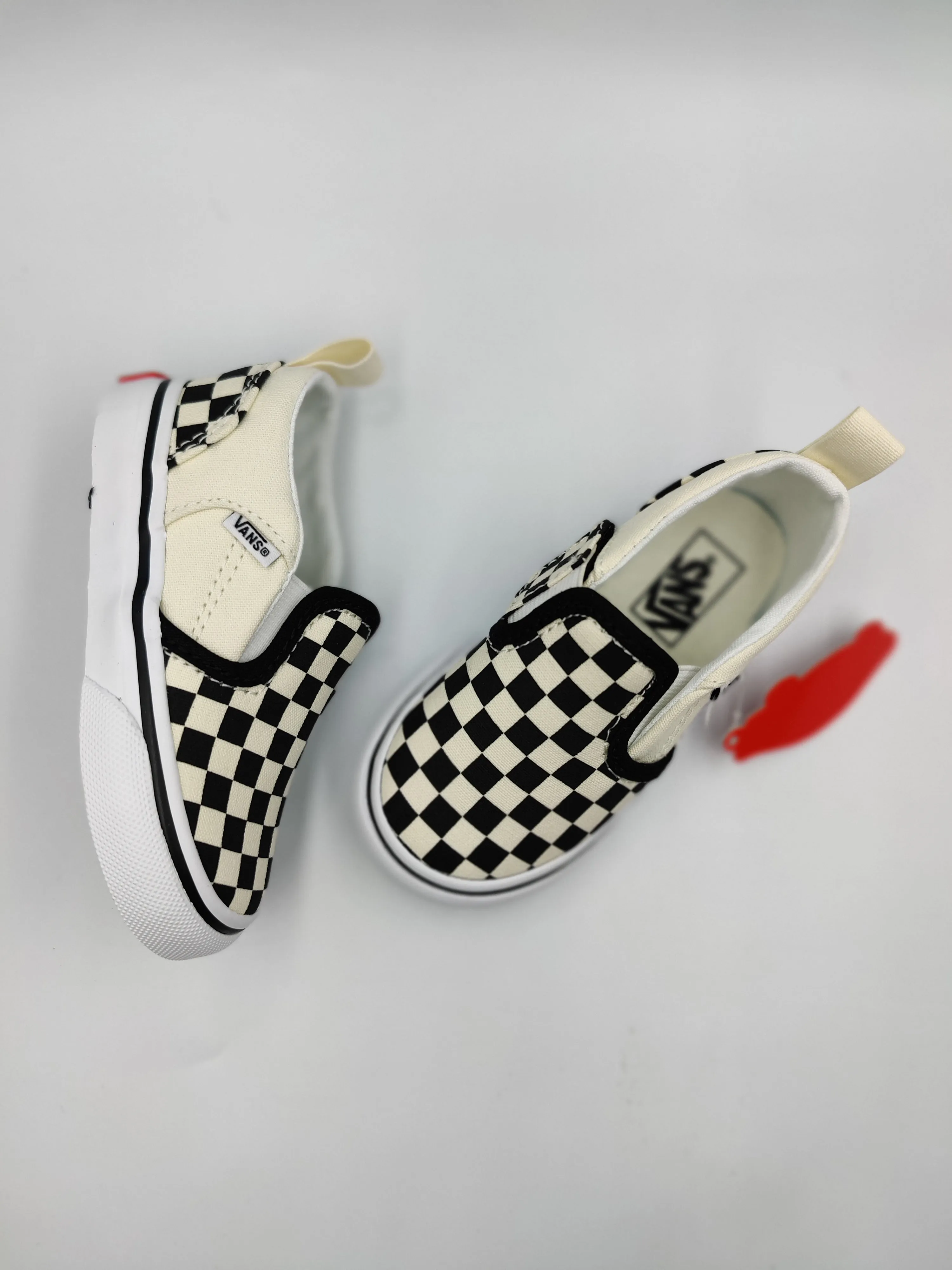 Kids Vans Checker Checkerboard Canvas Baby Trainers Shoes Slip On Strap