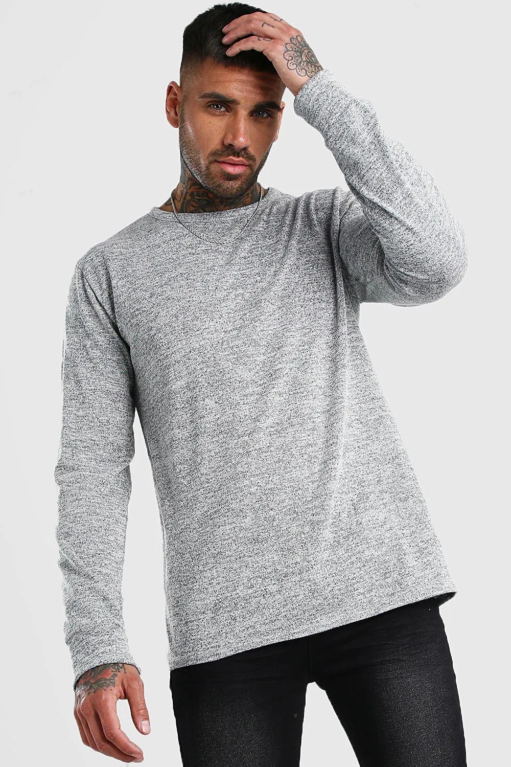 Knitted Crew Neck Sweater