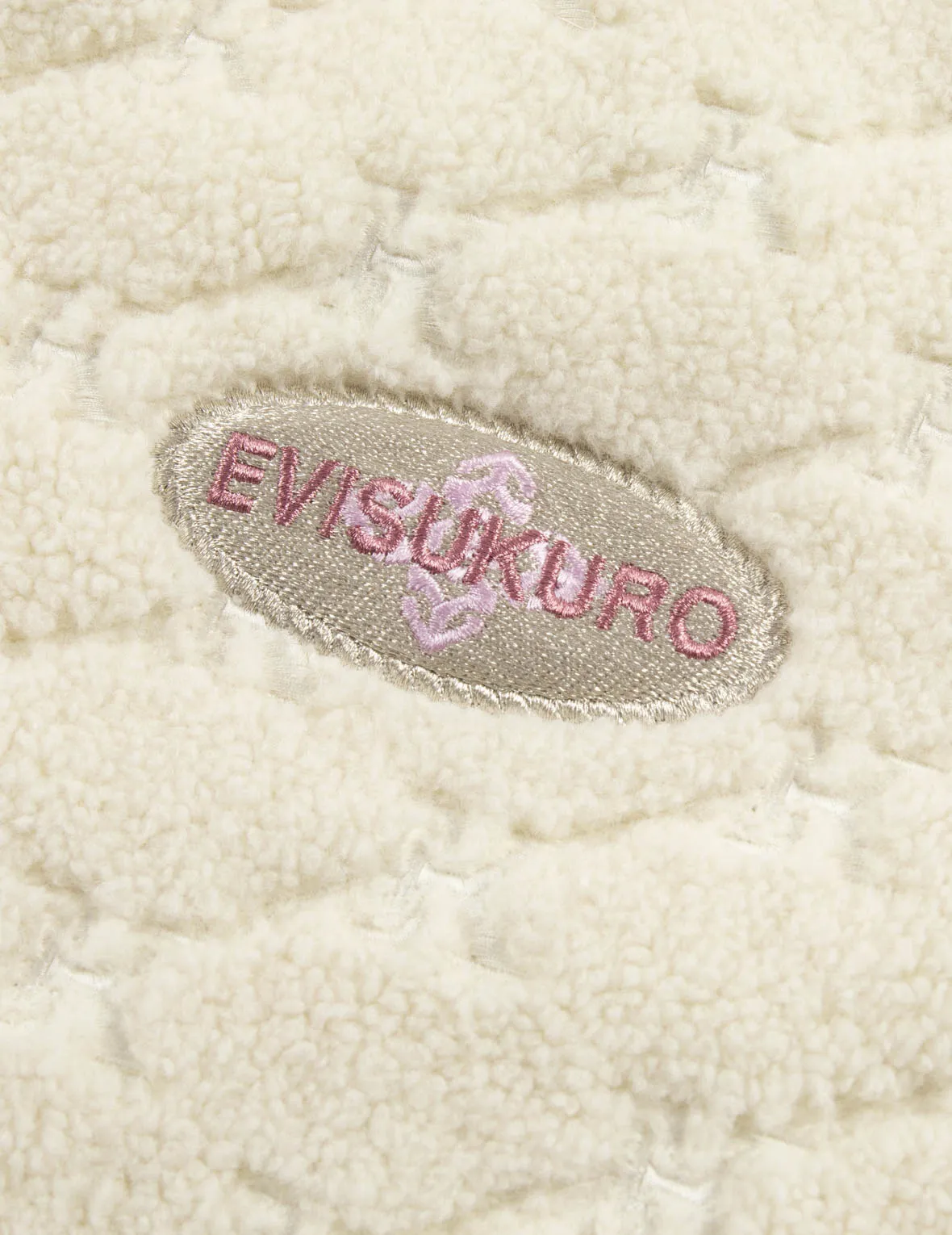 Logo Embossed Sherpa Oversized Coat