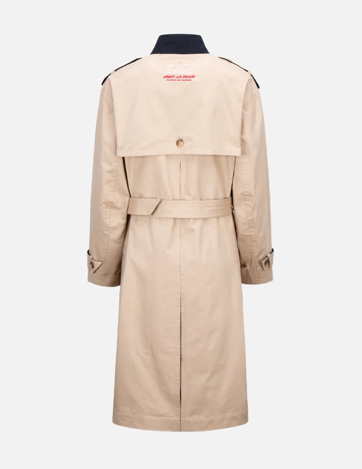 Logo Embroidered Trench Coat