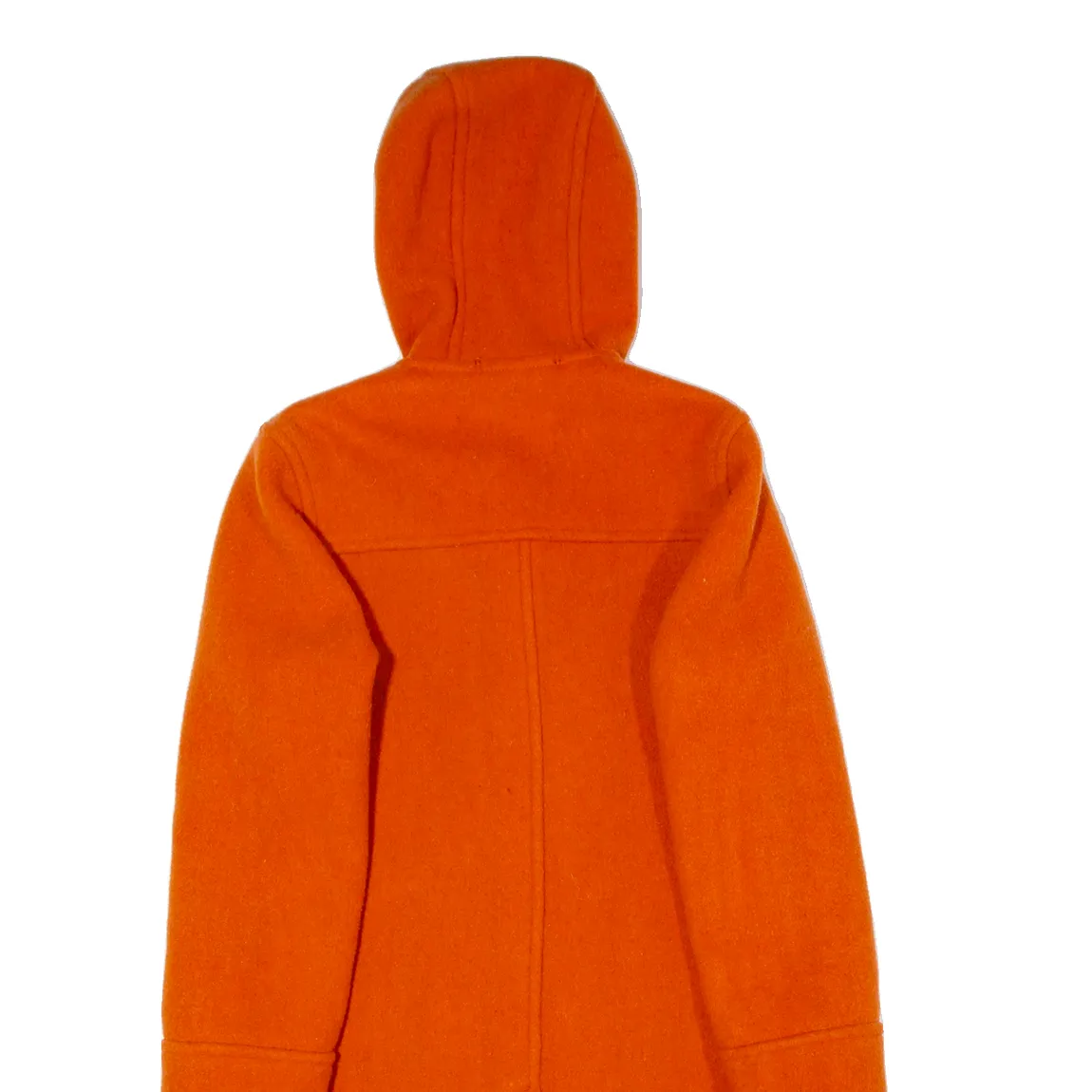 LONDON TRADITION Womens Duffle Coat Orange Wool Hooded UK 10