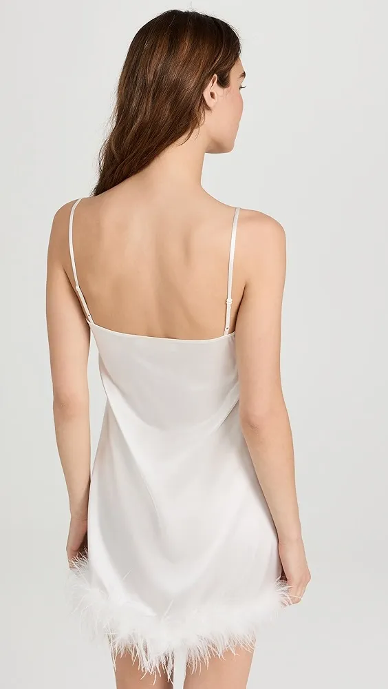 Maison Essentiele   Feather Mini Slip Dress 