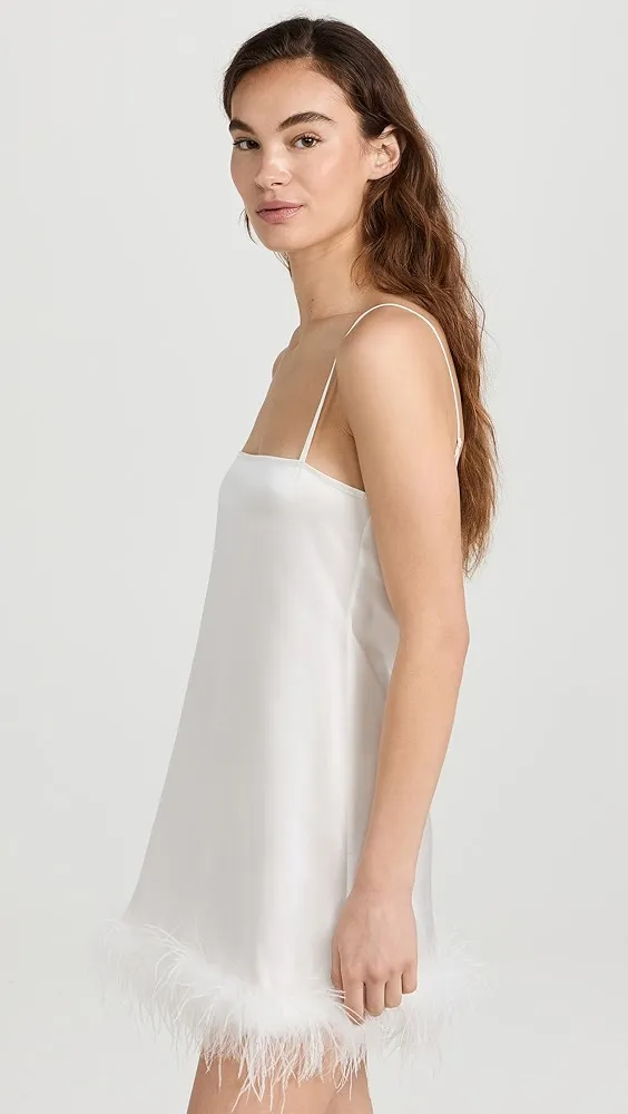 Maison Essentiele   Feather Mini Slip Dress 