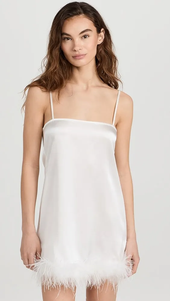 Maison Essentiele   Feather Mini Slip Dress 