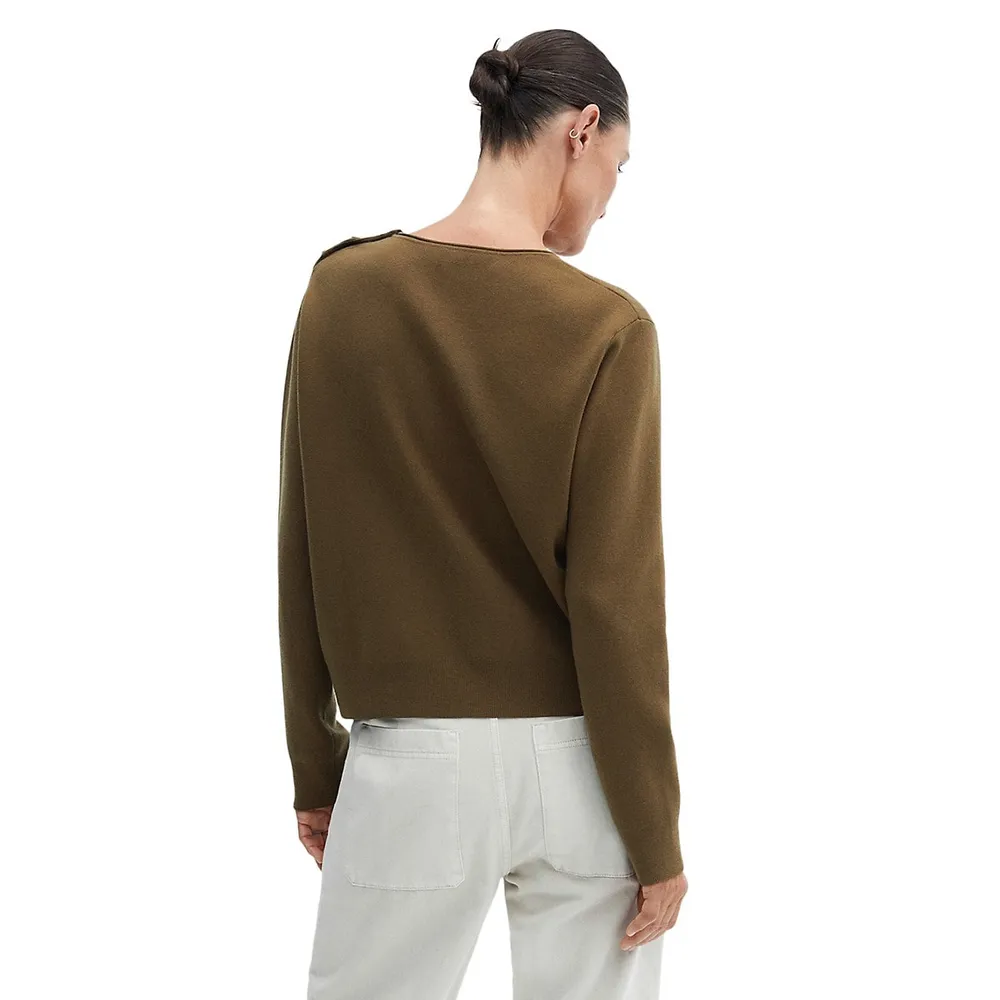 Mango Shoulder-Button Sweater