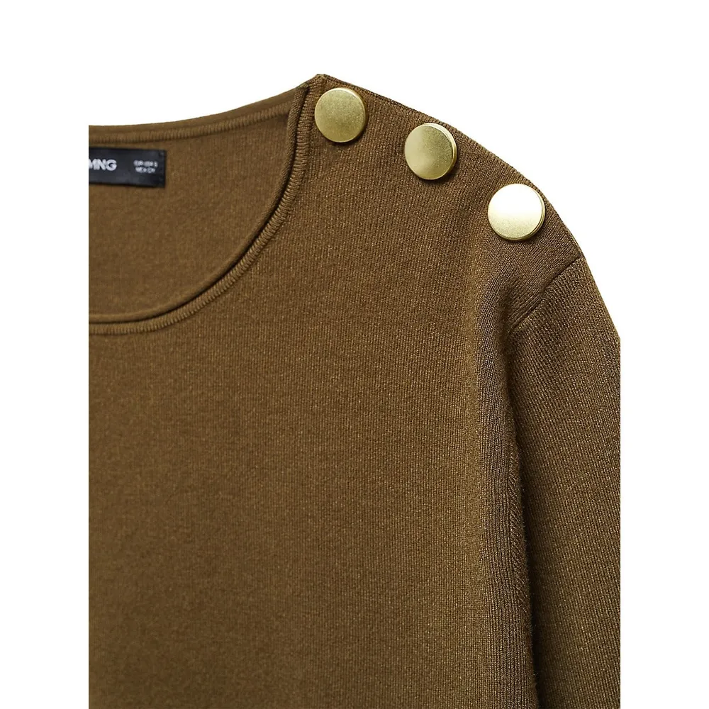 Mango Shoulder-Button Sweater