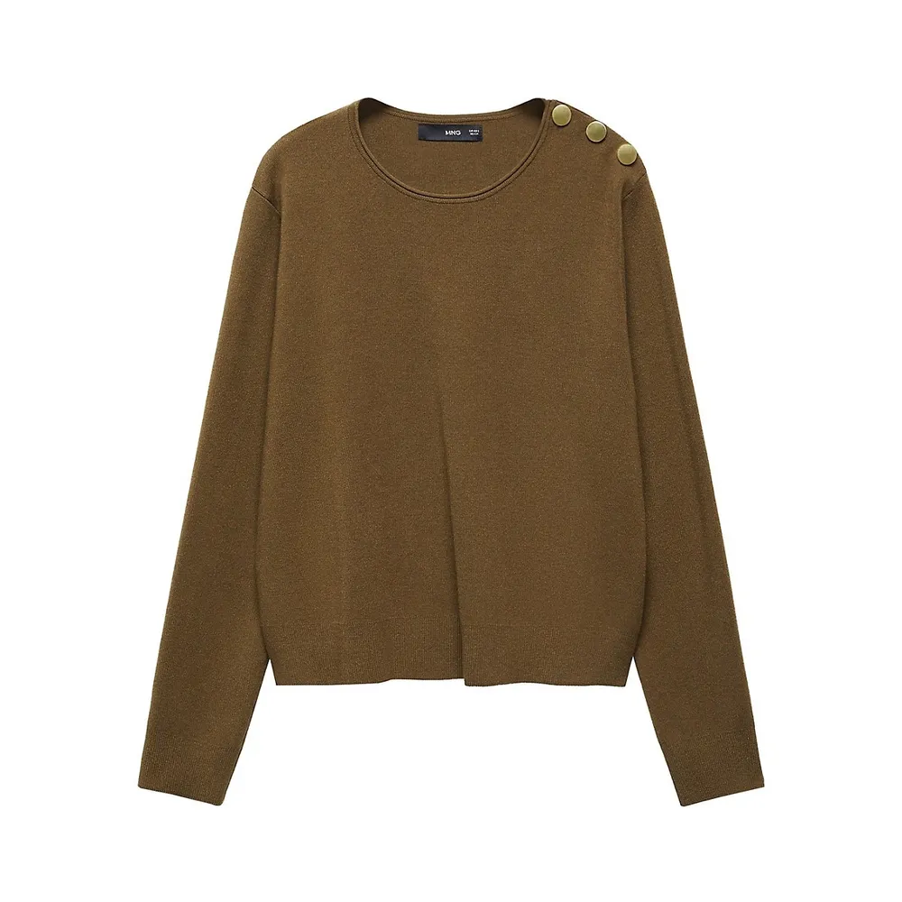 Mango Shoulder-Button Sweater