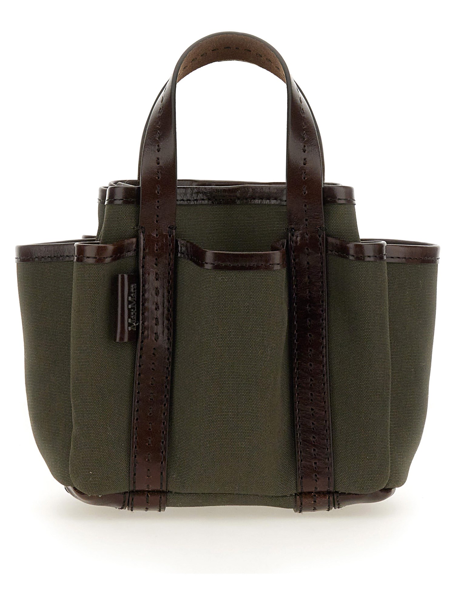 MAX MARA    CANVAS AND LEATHER MINI 