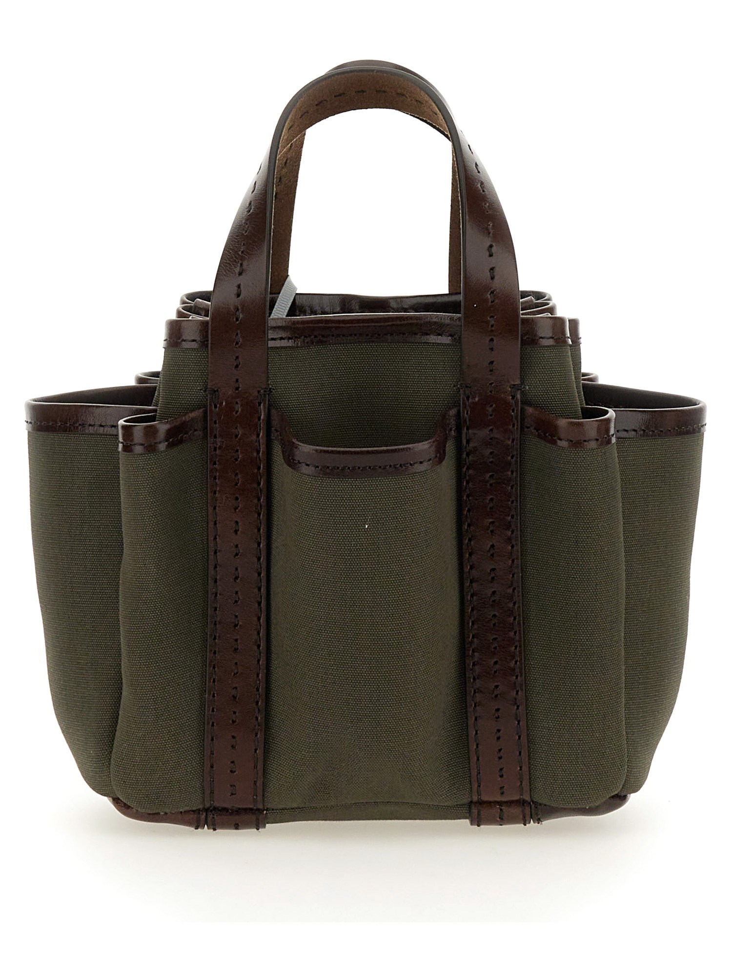 MAX MARA    CANVAS AND LEATHER MINI 