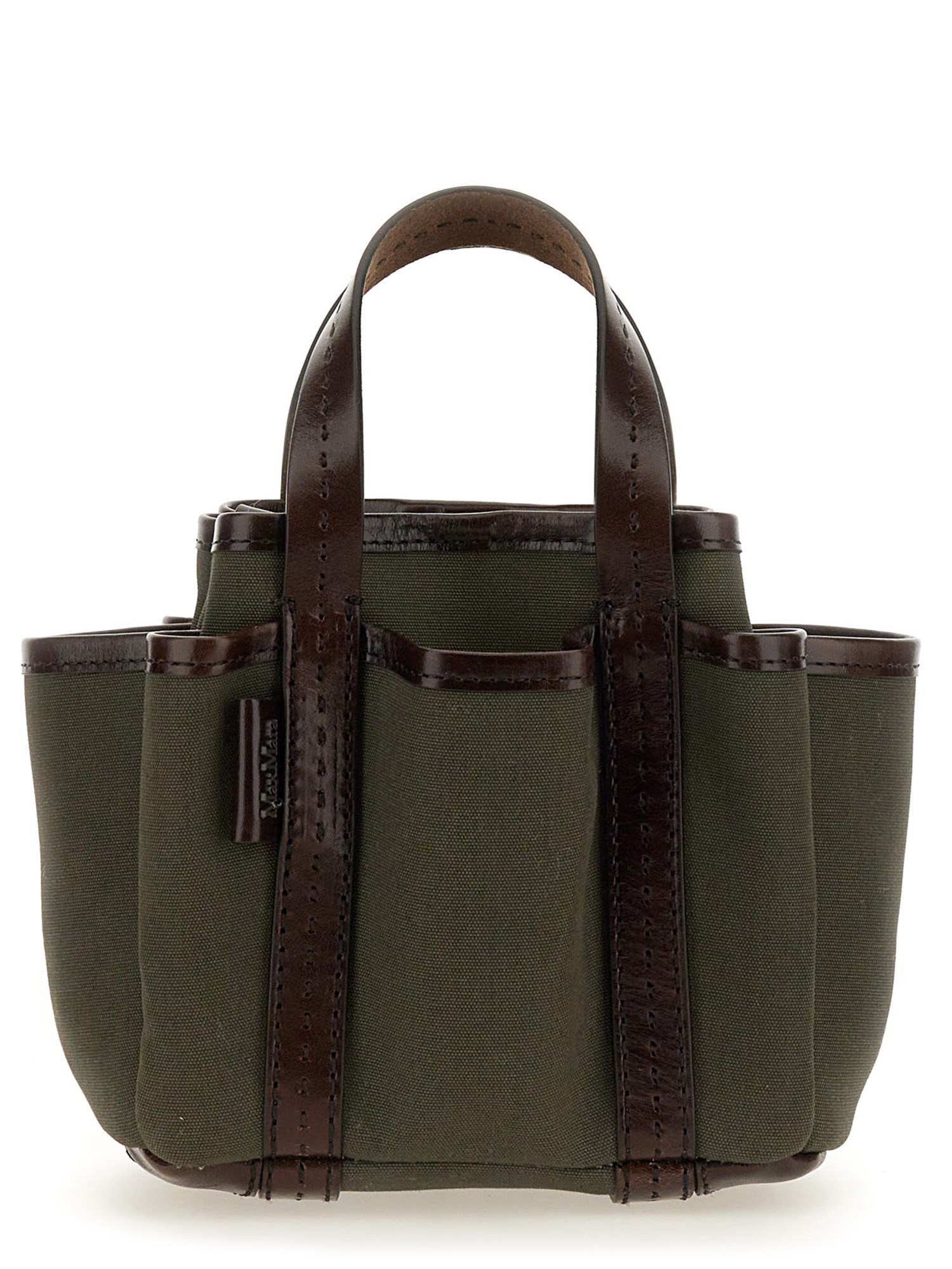 MAX MARA    CANVAS AND LEATHER MINI 