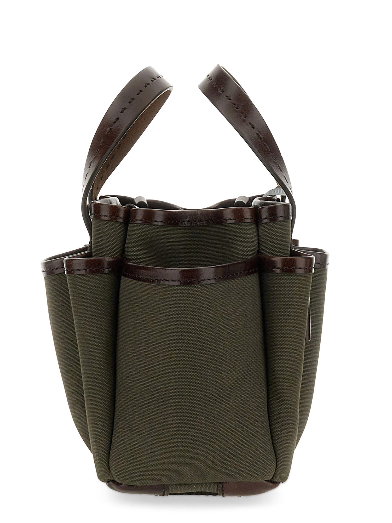 MAX MARA    CANVAS AND LEATHER MINI 