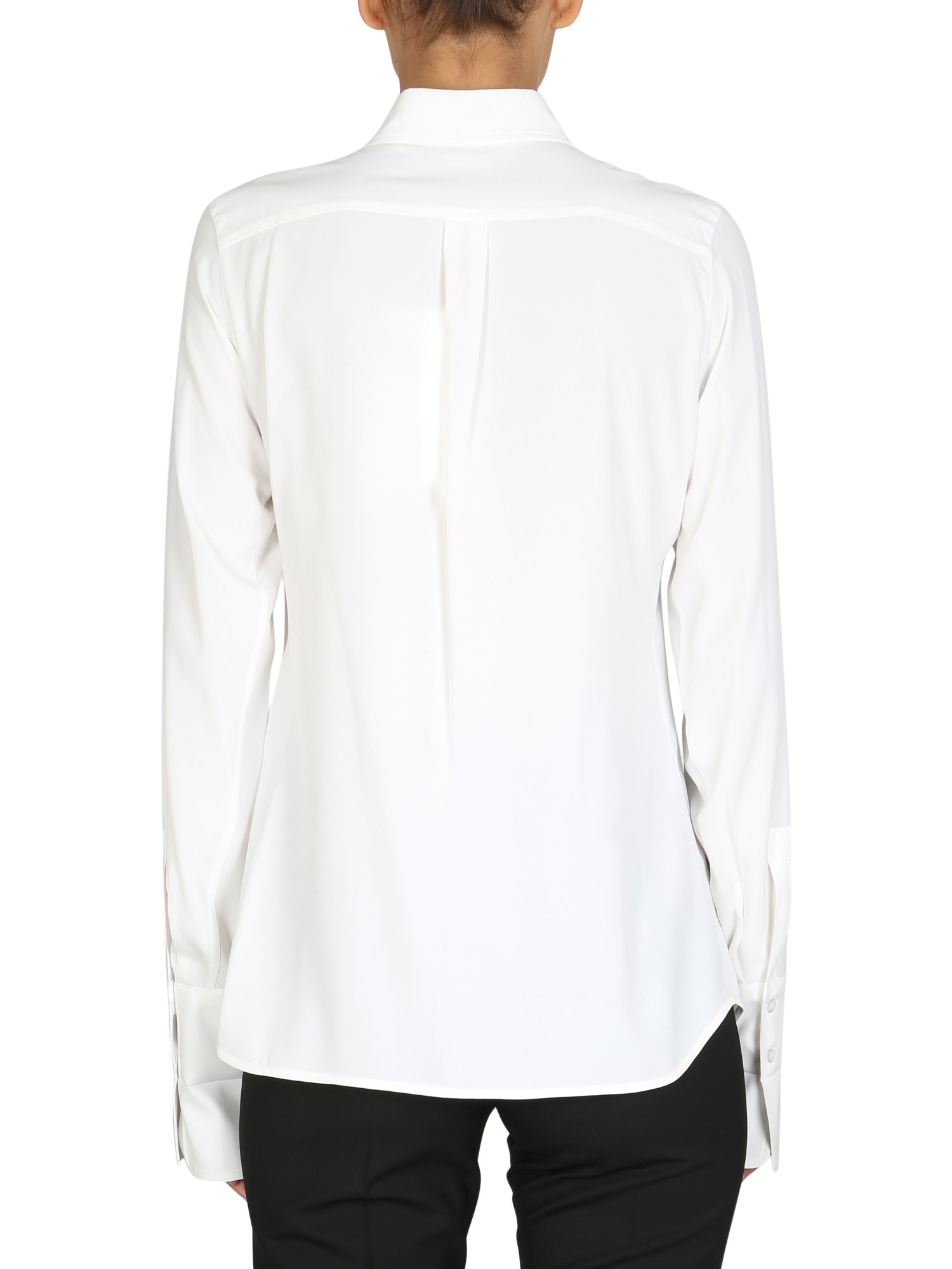 MAX MARA    STRETCH SILK BLEND CREPE DE CHINE SHIRT