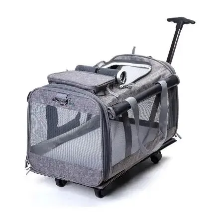 Men and Women Nylon Large Size Foldable Trolley Duffel Bag for Pets