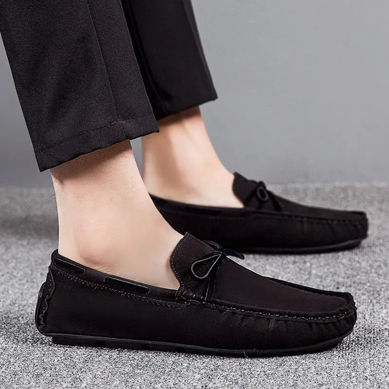 Men's Autumn Synthetic Leather Solid Pattern Slip-On Casual Shoes