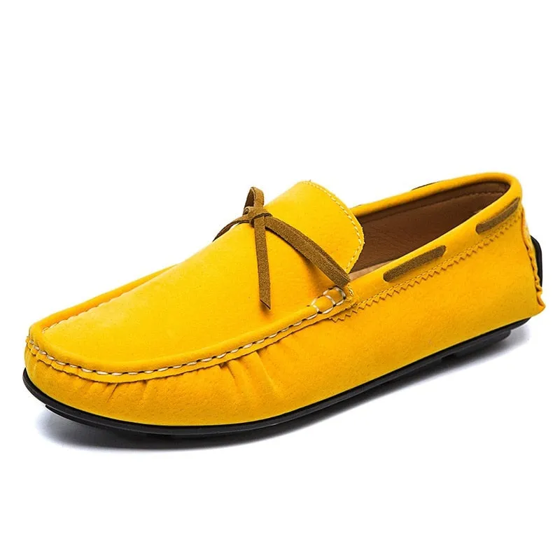 Men's Autumn Synthetic Leather Solid Pattern Slip-On Casual Shoes