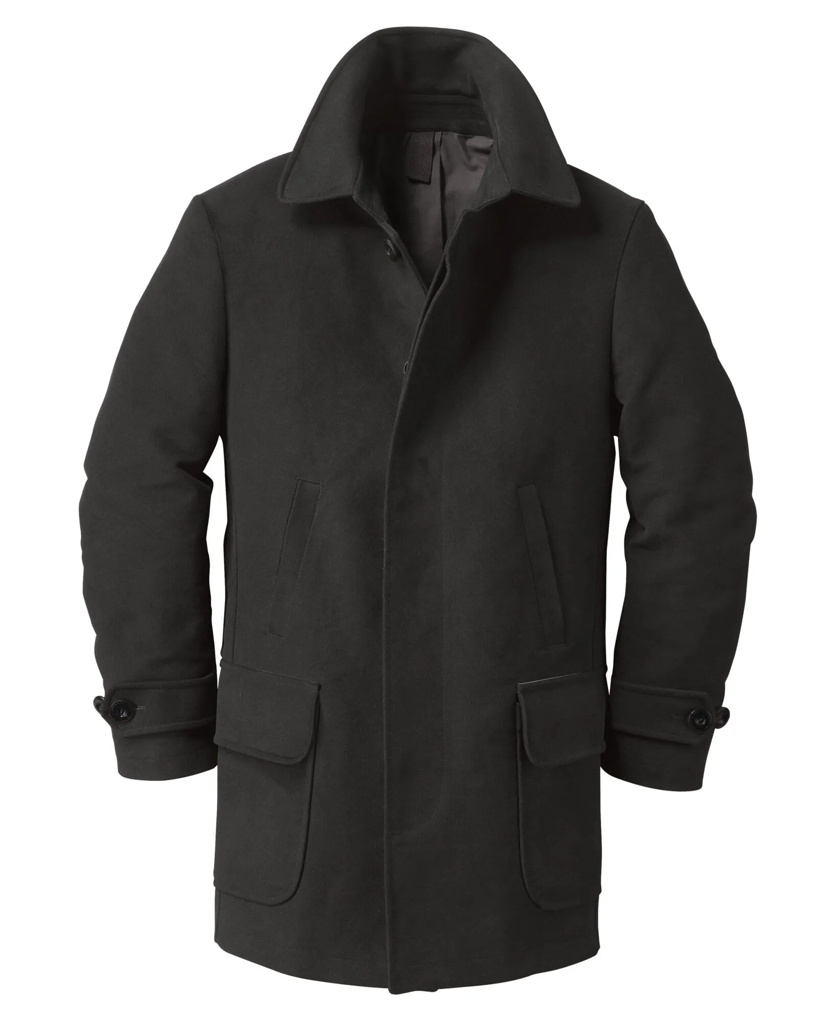 Mens Car Coat Moleskin, Black | Manufactum