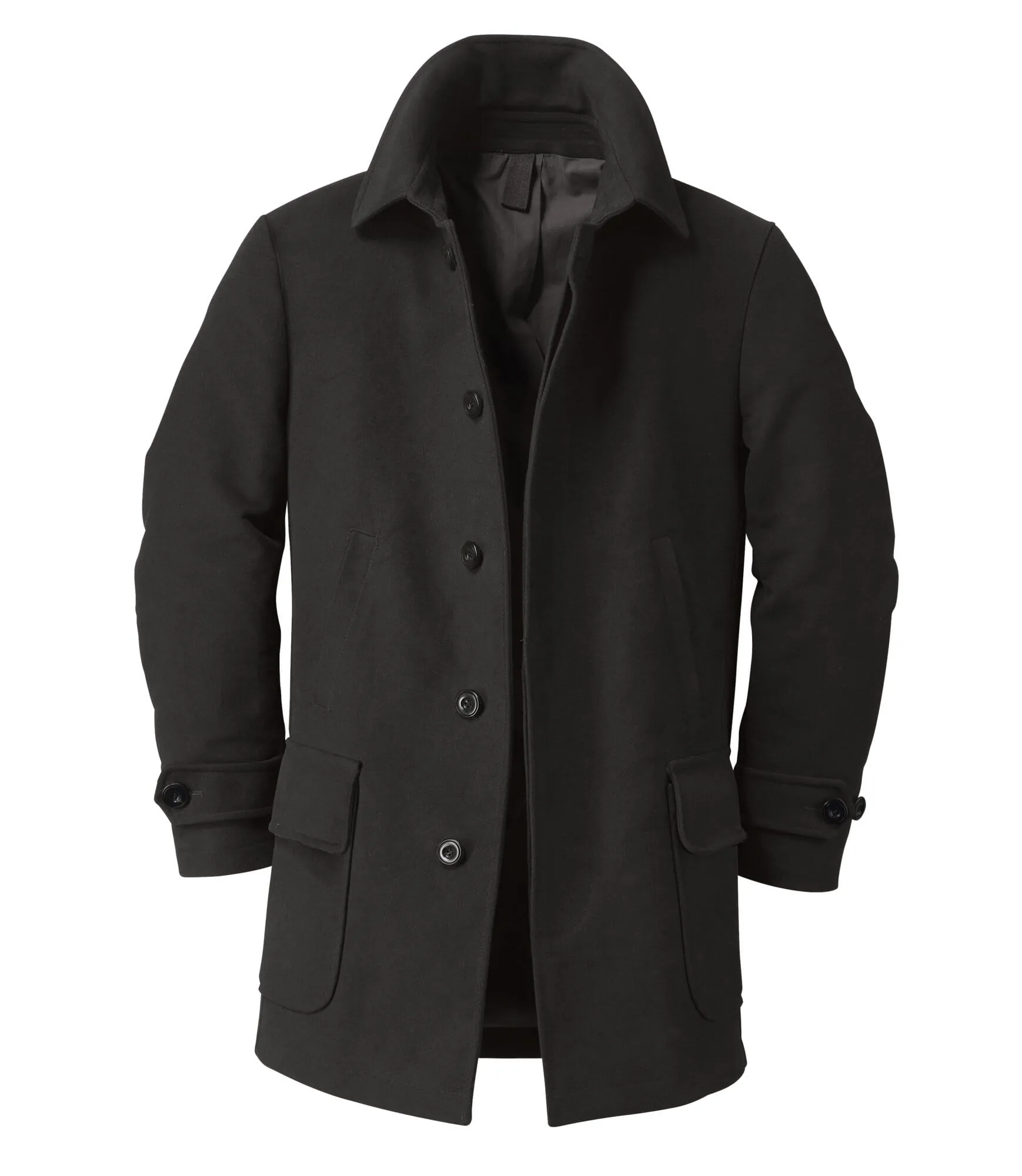 Mens Car Coat Moleskin, Black | Manufactum