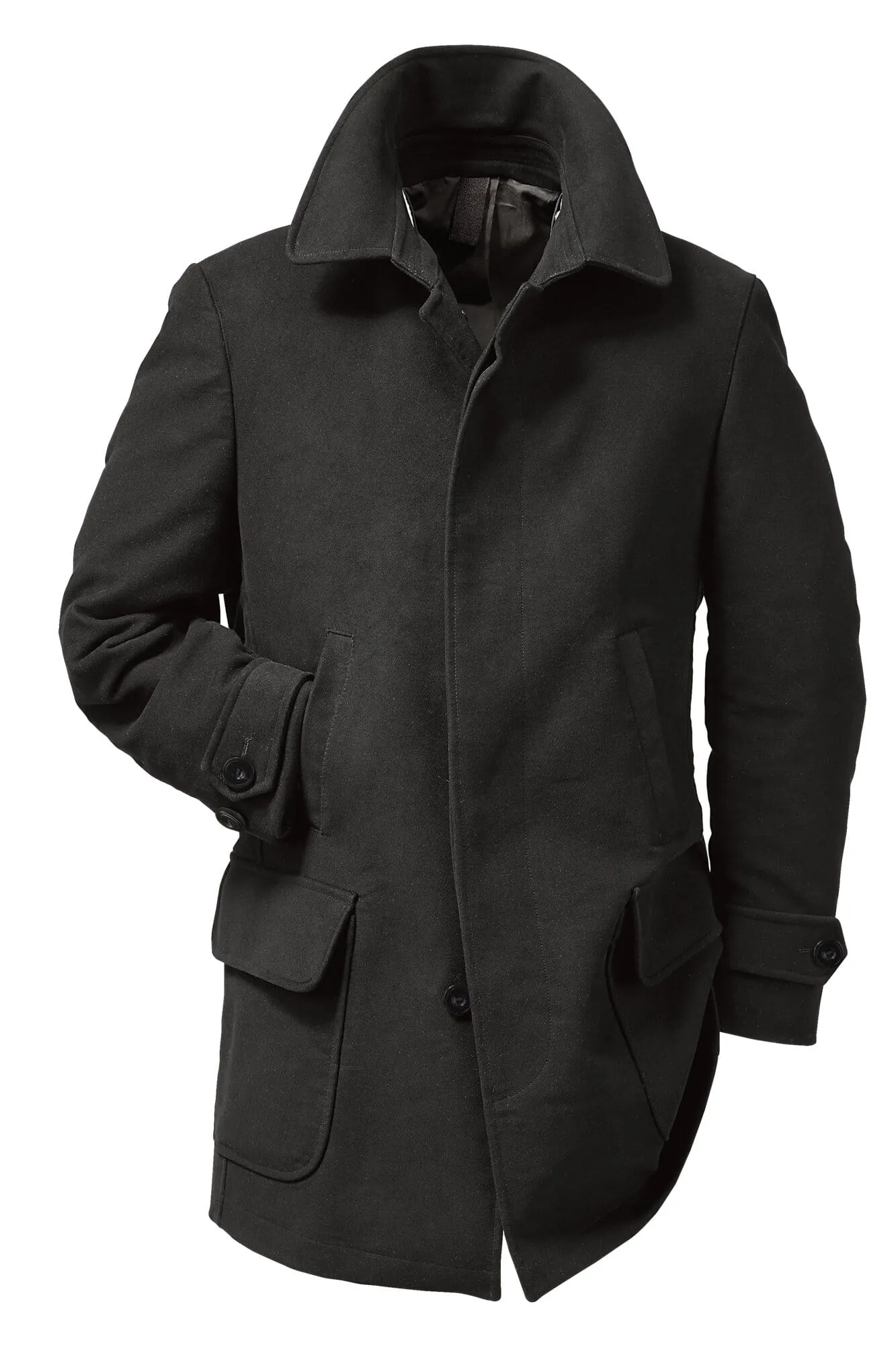 Mens Car Coat Moleskin, Black | Manufactum