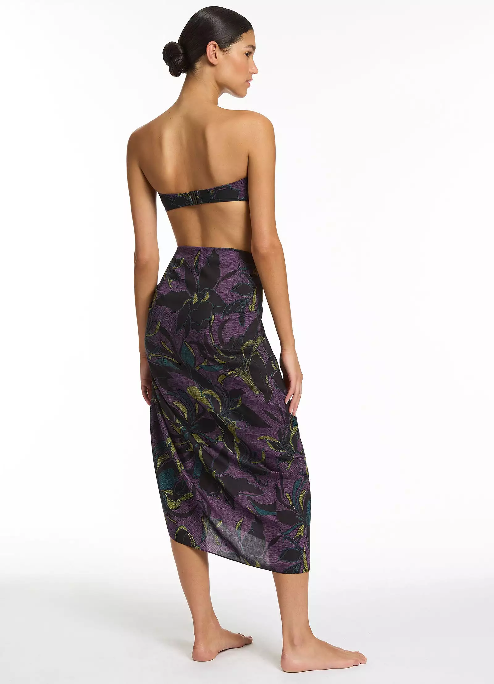 Midnight Tropical Sarong - Amethyst