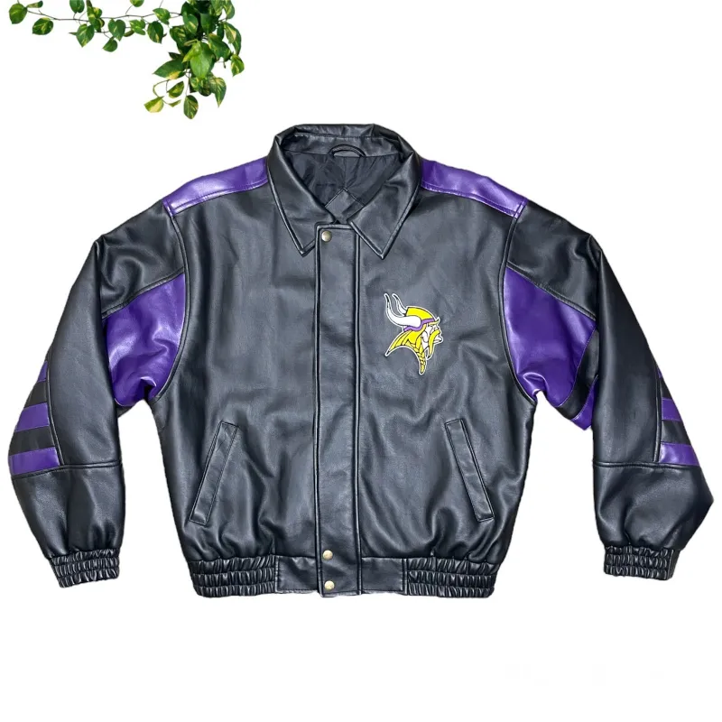 Minnesota Vikings Leather Jacket - William Jacket