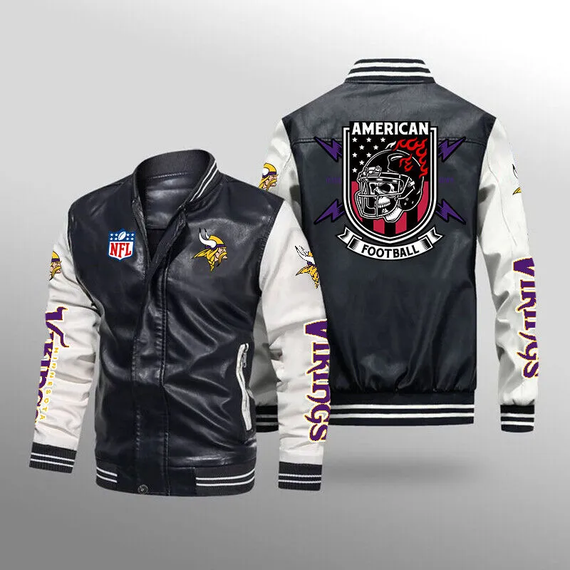 Minnesota Vikings Leather Jacket - William Jacket