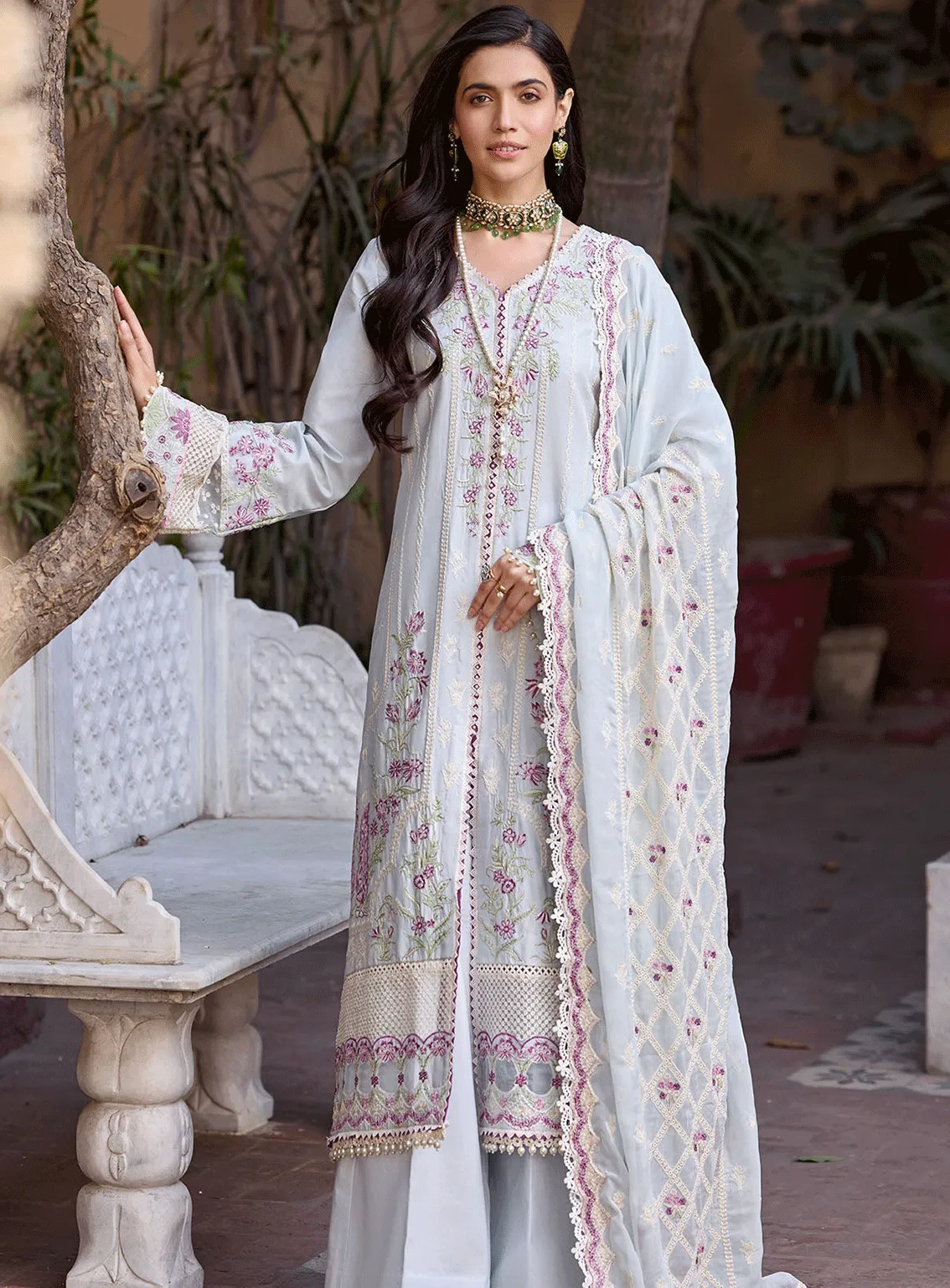 Motifz Embroidered Lawn Unstitched 3 Piece Suit - MTF23EL 4056 ZOOHA