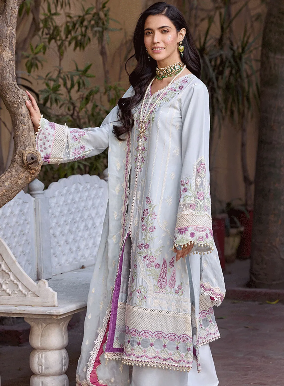 Motifz Embroidered Lawn Unstitched 3 Piece Suit - MTF23EL 4056 ZOOHA