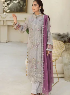 Naqsh Majestic By Imrozia Embroidered Chiffon Unstitched 3 Piece Suit - IM23NMC M-57 IVY