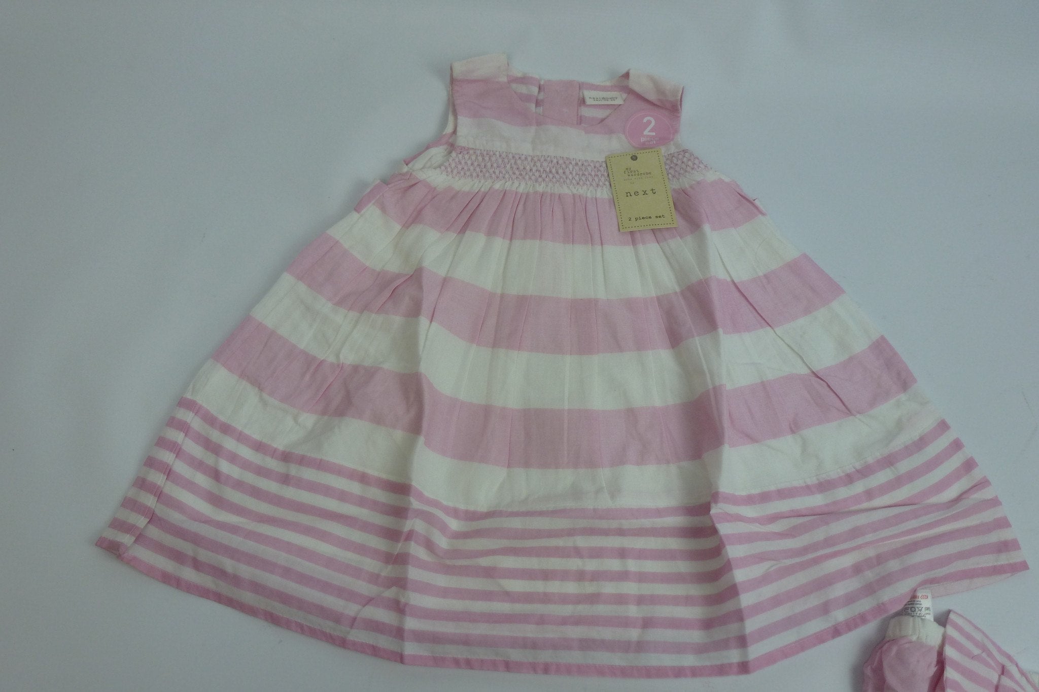 Next Baby dress   - Pink Striped