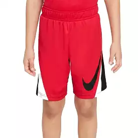 NIKE JUNIOR DRI-FIT COLOURBLOCK RED SHORTS