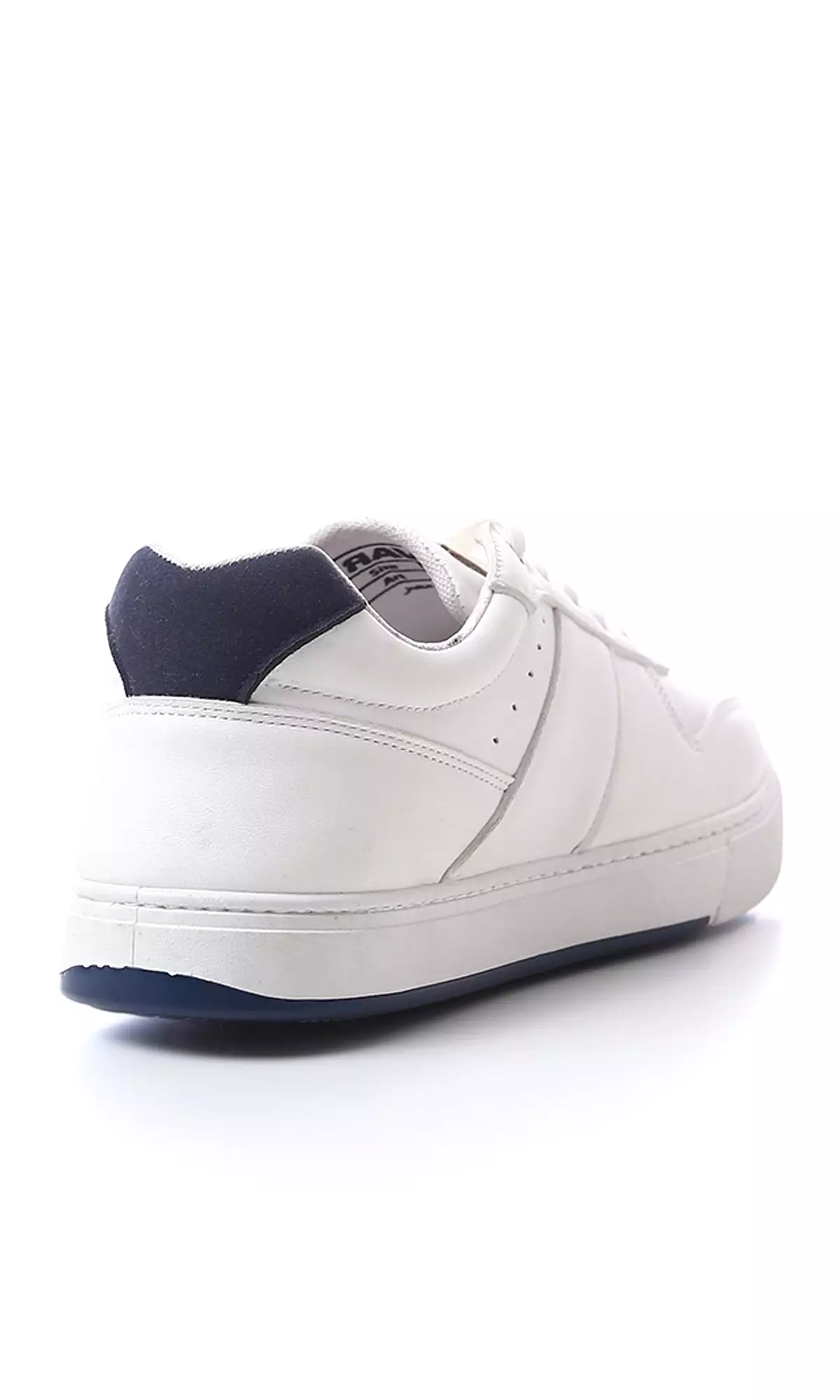 O171182 Lace Up White & Navy Blue Casual Shoes