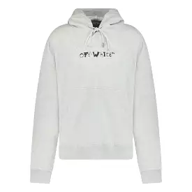 OFF WHITE FACES SKATE HOODIE GREY